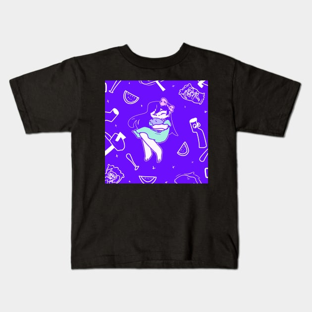 Aubrey nap time Kids T-Shirt by Witchycryptids